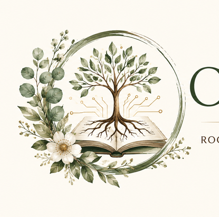 Chalk & Roots tree emblem