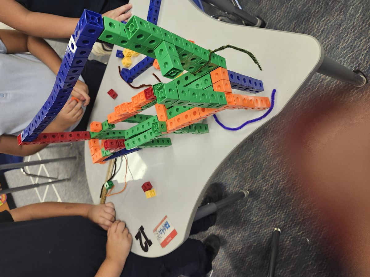 Students building an inquiry science project
