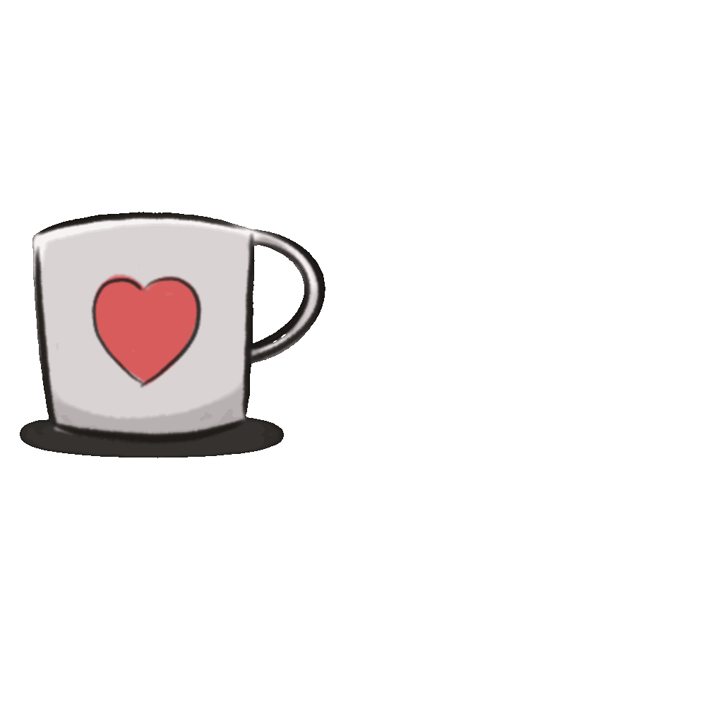 Falling Ko-fi mug animation